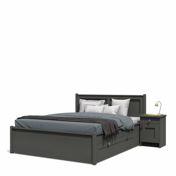 Bedframe with storage drawers